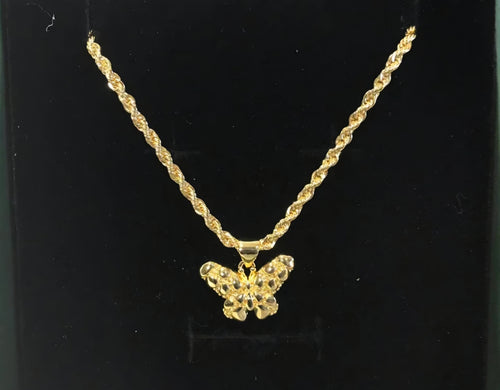 Butterfly Nugget Rope Chain