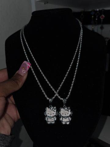 Hello Kitty Full body Silver Necklace