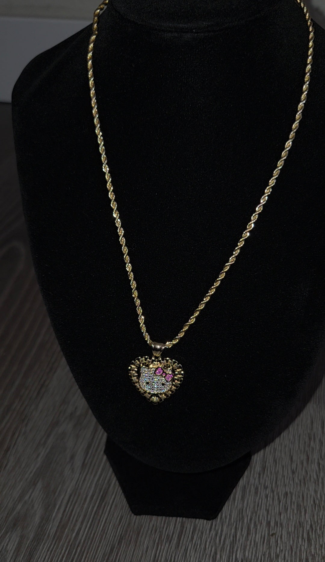 Hk Rolex Necklace (pink bow)