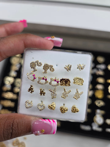 Nose Rings Gold (Ball On Back)