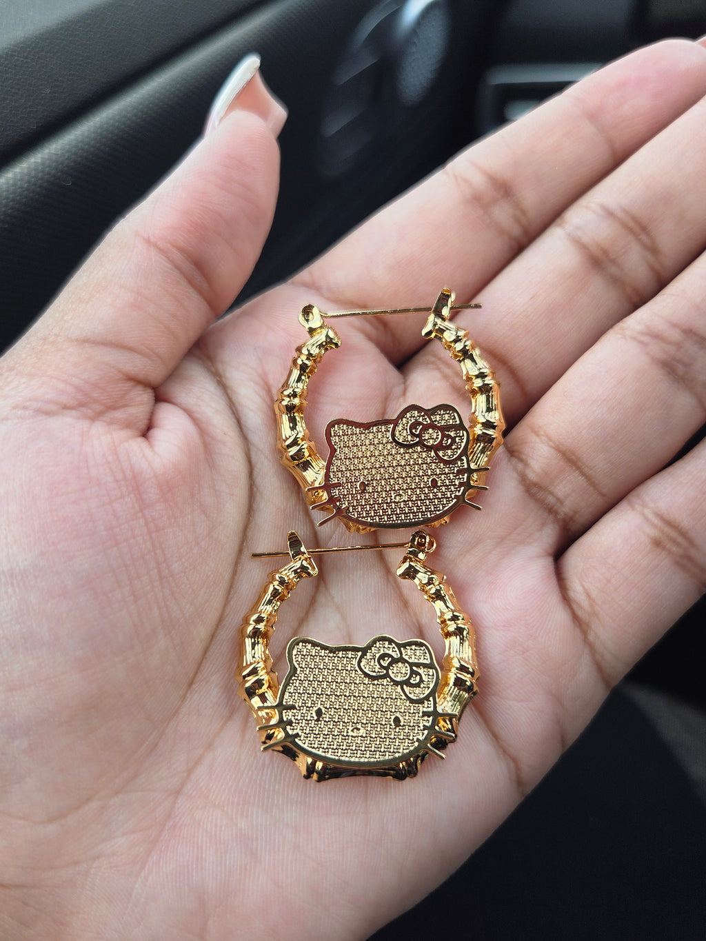 Hello Kitty Bamboo Earrings