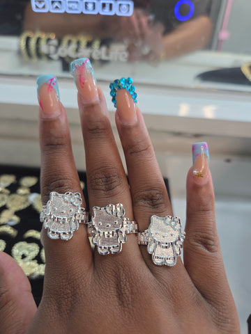 Silver Hello Ring