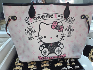 Hello Kitty Chrome Hearts Tote Bag