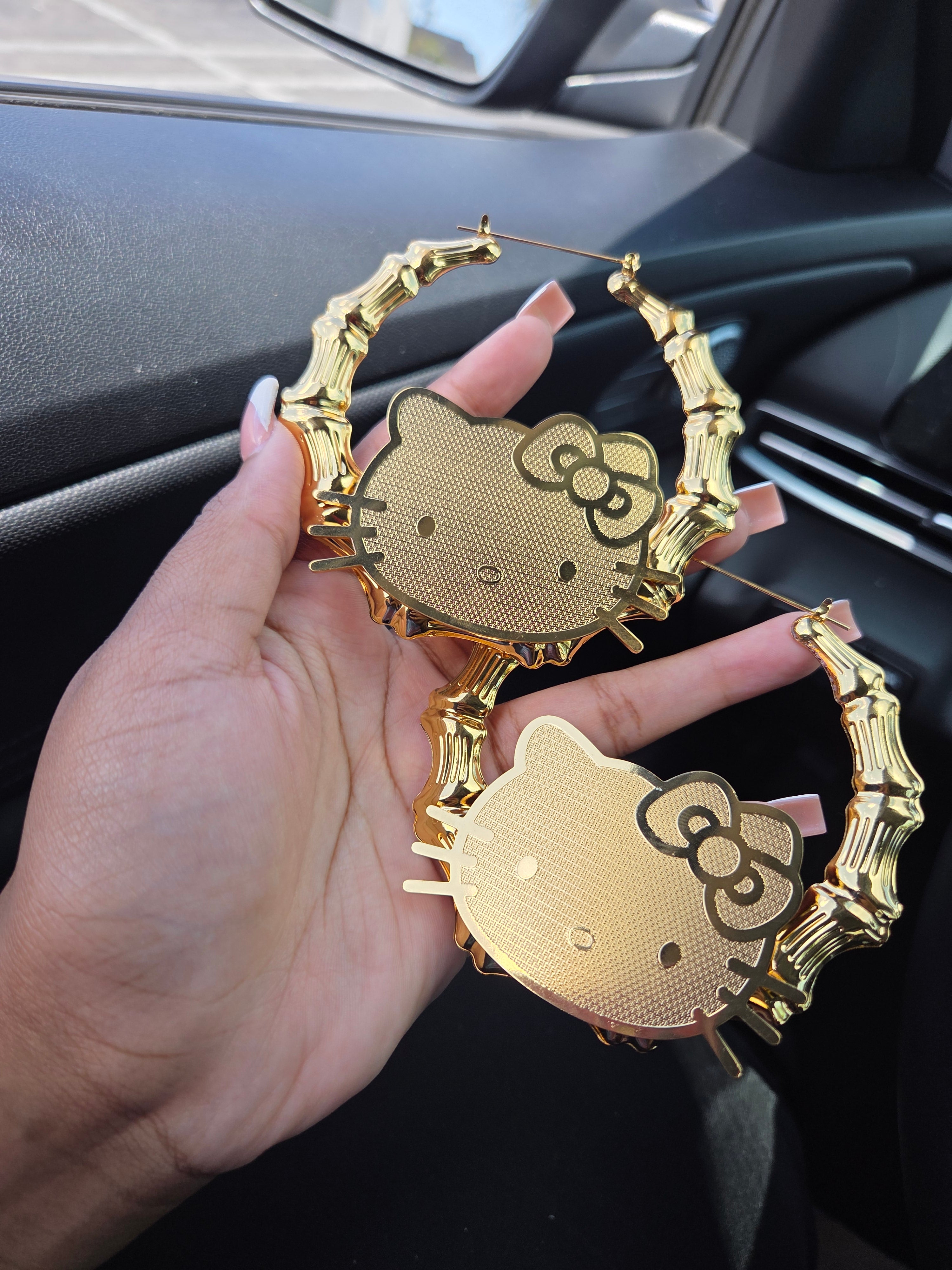 Hello Kitty Bamboo Earrings