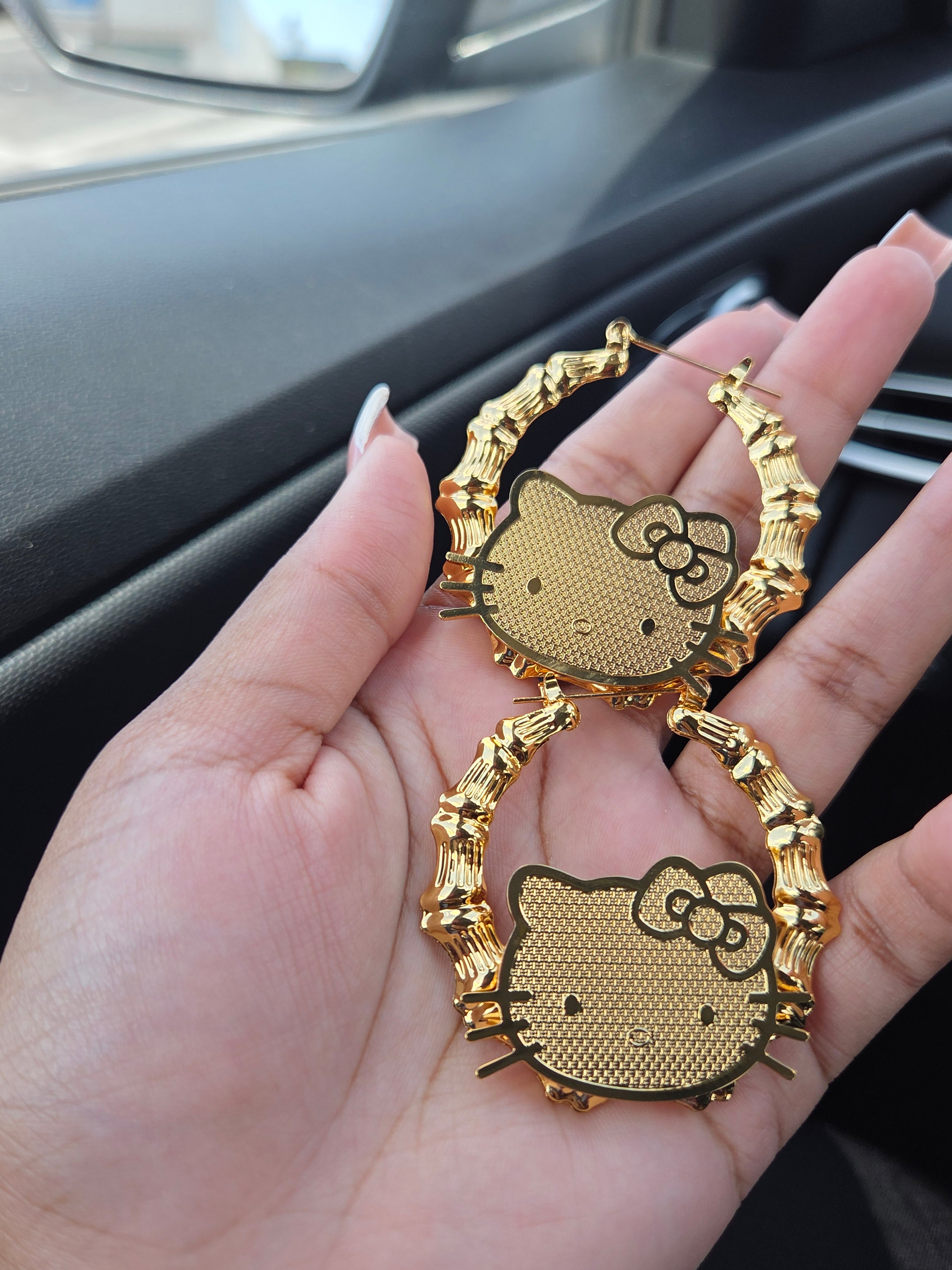 Hello Kitty Bamboo Earrings