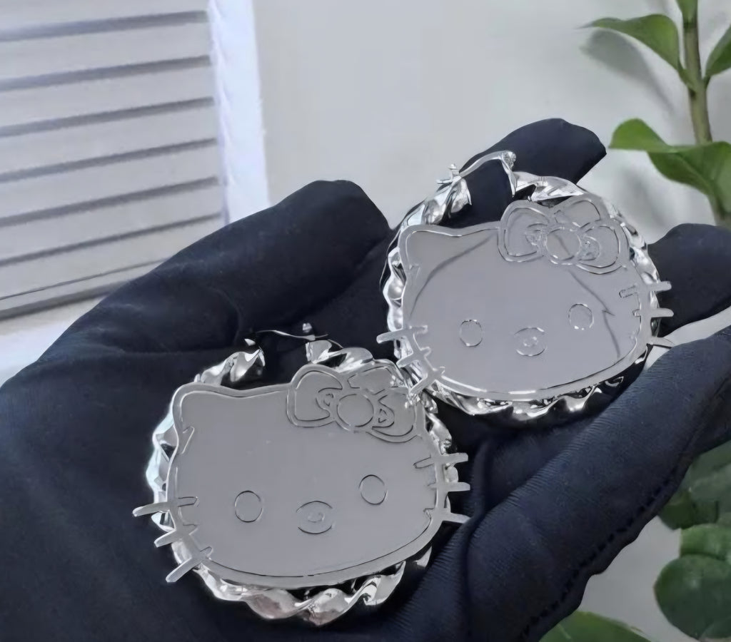 Kitty HK Hoop Earrings