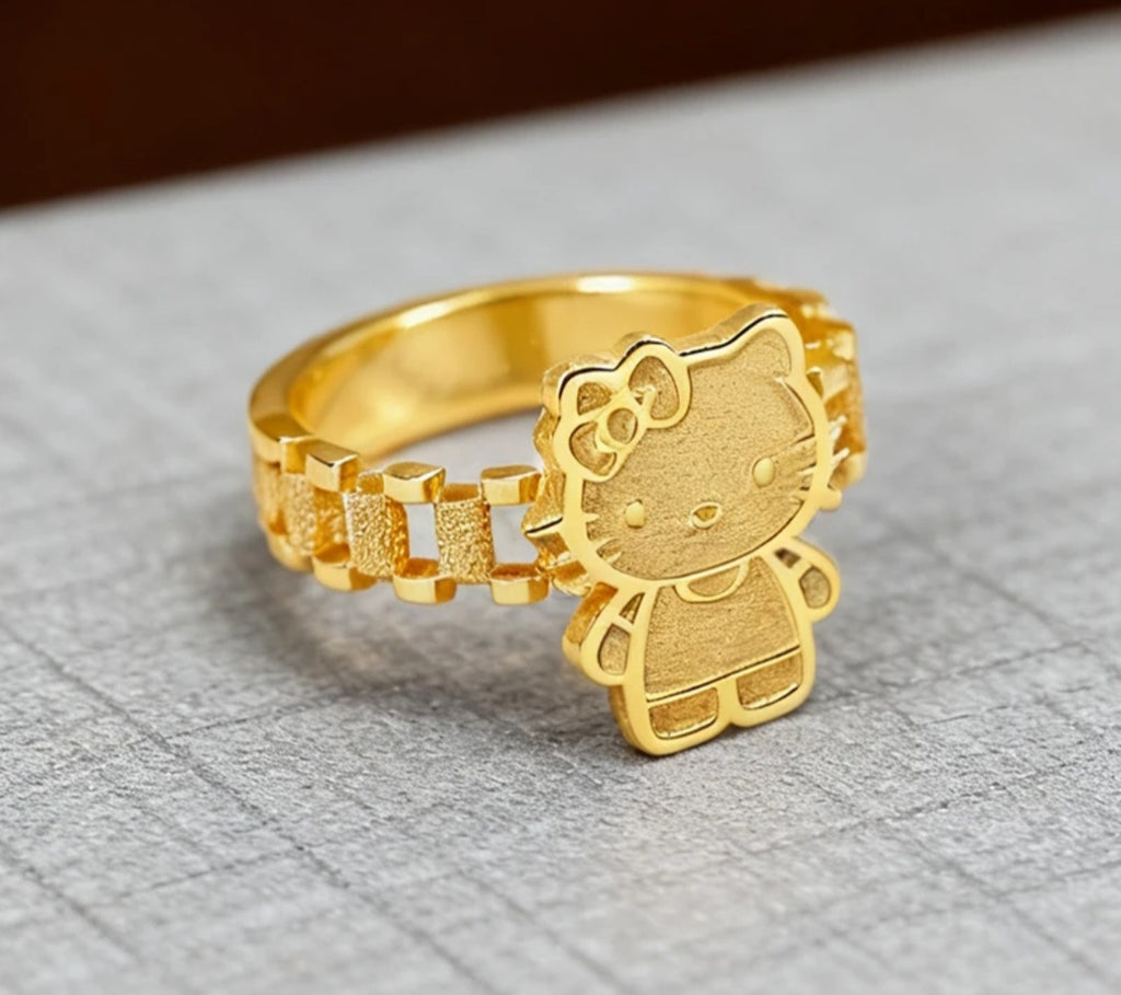 HK Kitty Rolex Ring (7-9 in-stock)
