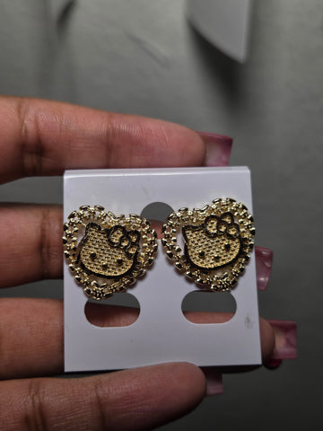 Hello Kitty Heart Rollie Studs