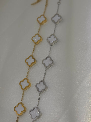 White  Flower bracelet