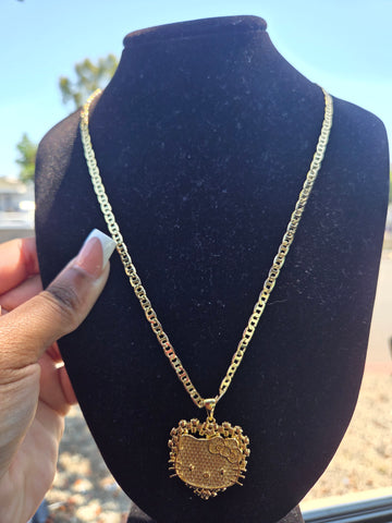 Kitty Heart Rollie Necklace