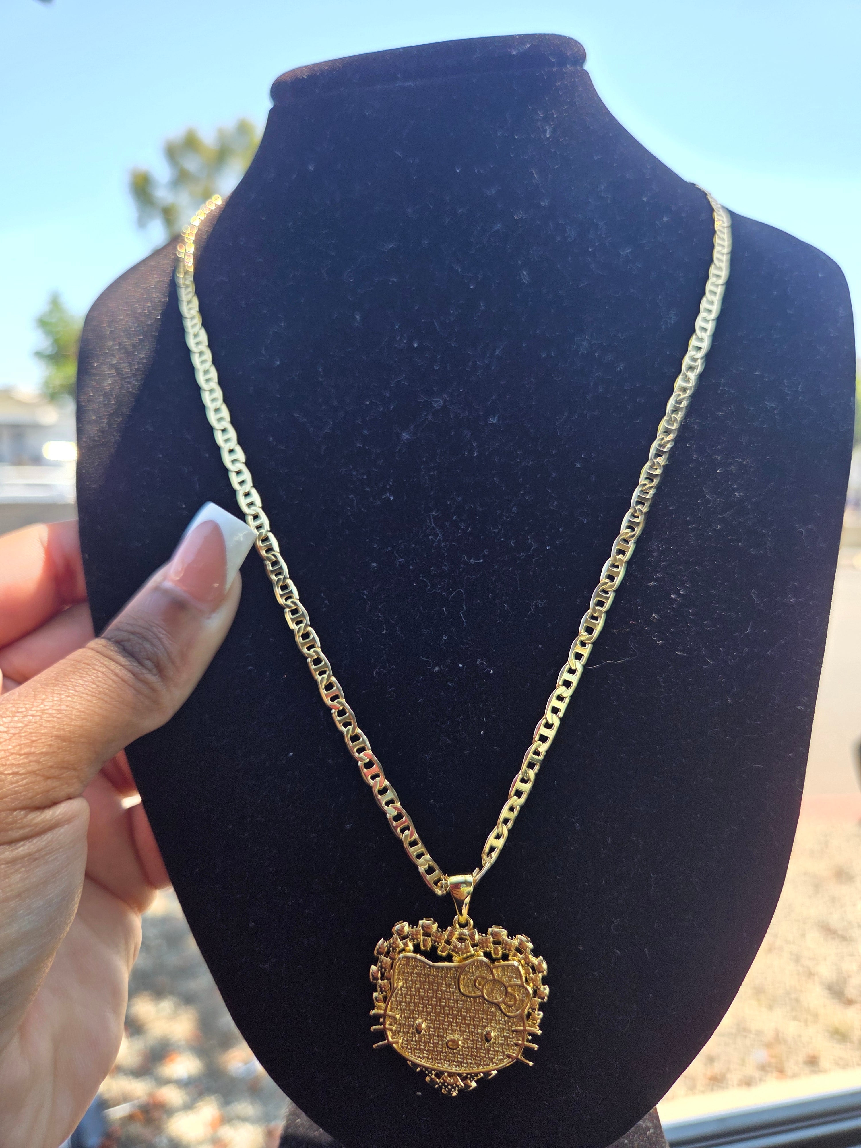 Kitty Heart Rollie Necklace