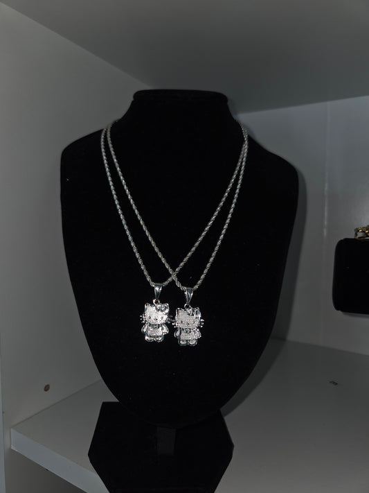 Hello Kitty Full body Silver Necklace