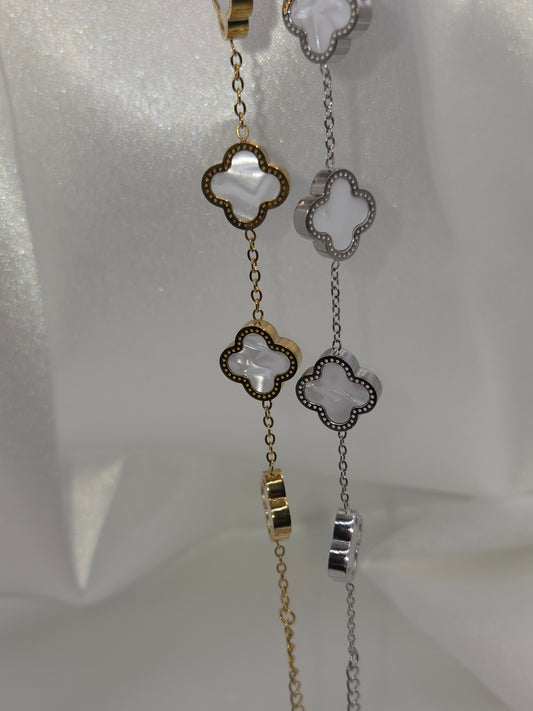 White  Flower bracelet