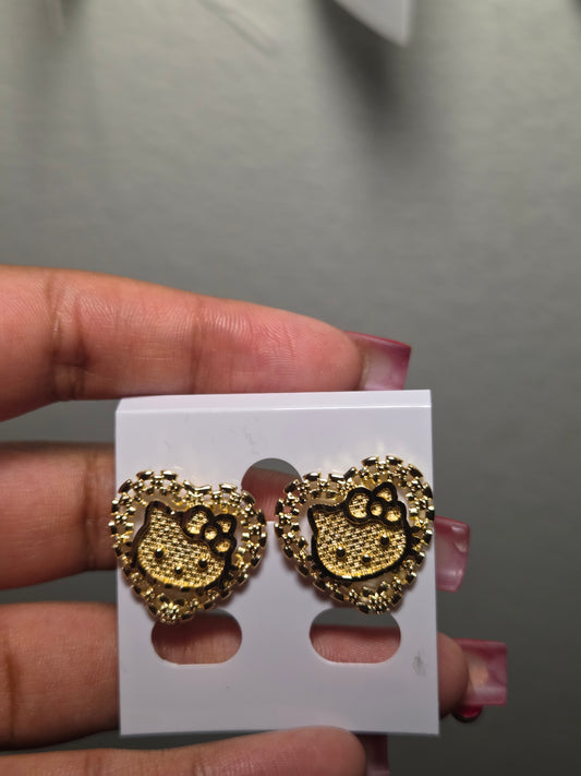 Hello Kitty Heart Rollie Studs