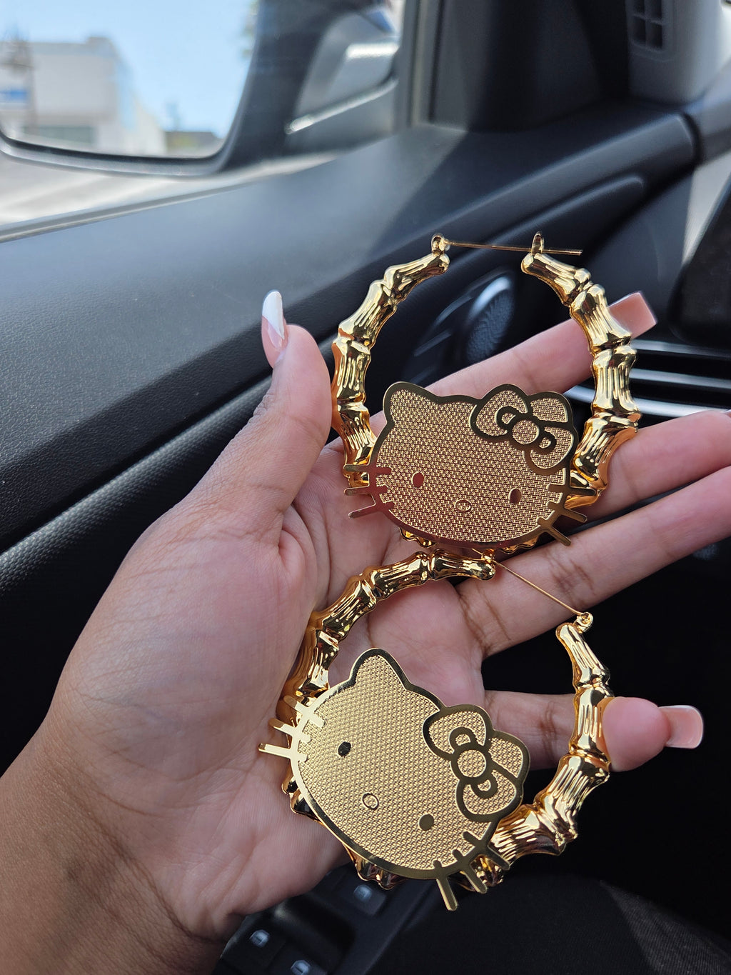 Hello Kitty Bamboo Earrings