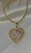Hk Rolex Necklace (pink bow)