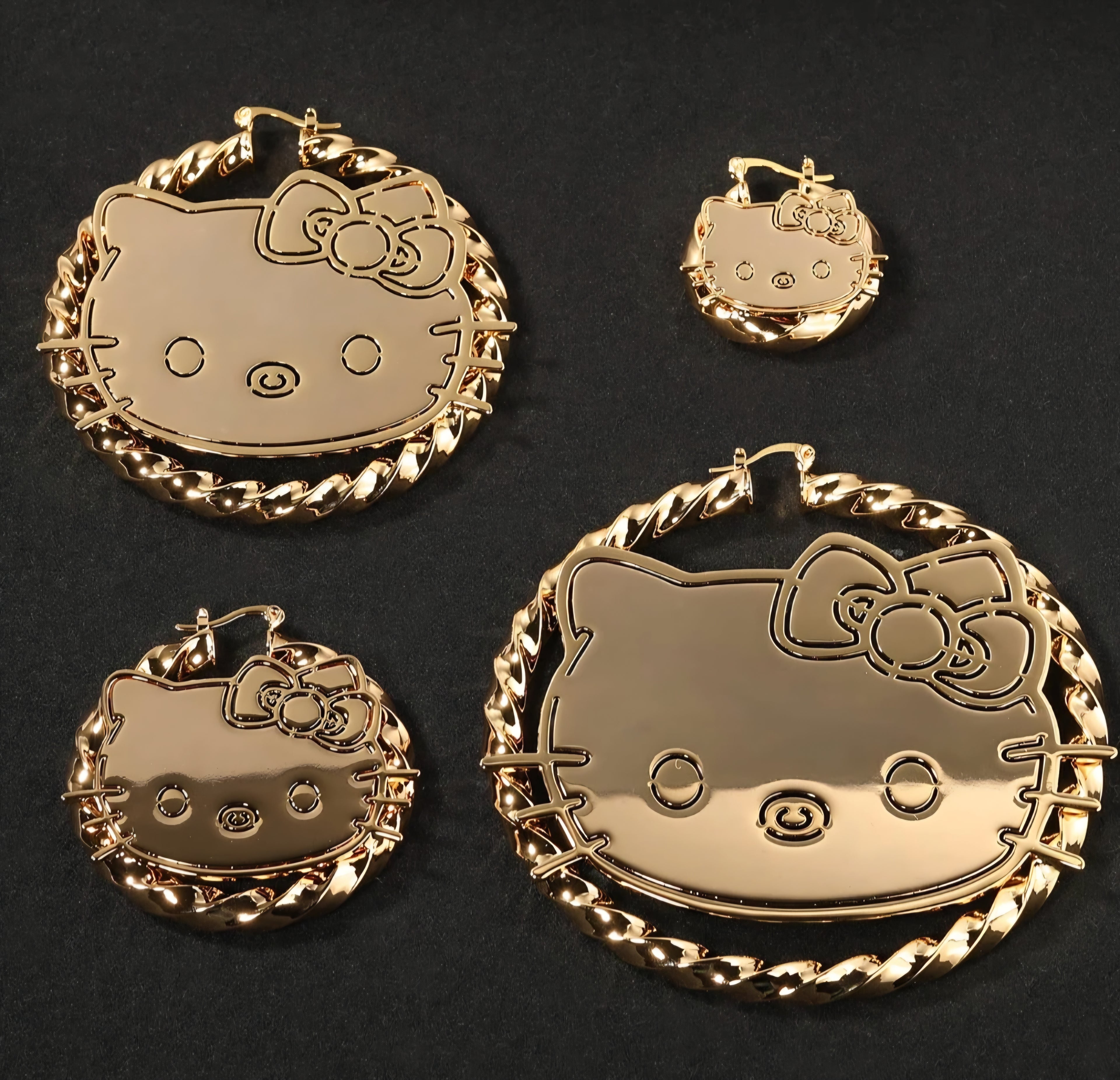Kitty HK Hoop Earrings