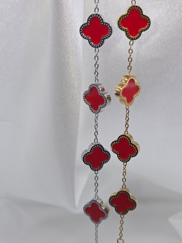 Red Flower bracelet